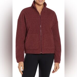 Marika Mel Fleece Jacket, Heather Zinfandel, size L, NWT